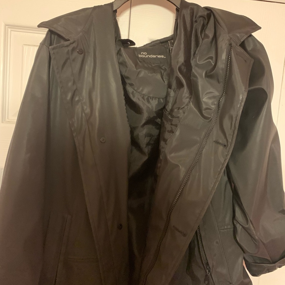 All black no boundaries coat
